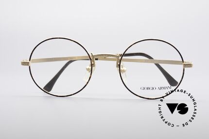 Giorgio Armani 129 Runde 80er Vintage Brille, keine aktuelle Kollektion, sondern echte 80er Ware, Passend für Herren und Damen