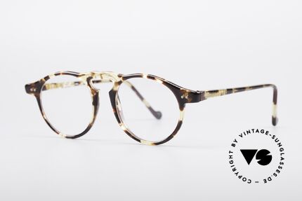 Persol 750 Ratti 80er Panto Brille, zudem ein interessantes "Bernstein"-Rahmenmuster, Passend für Herren und Damen