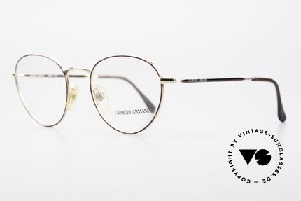 Giorgio Armani 165 Vintage Brille Panto 80er 90er, dezent elegante "kastanie / schildpatt" Kolorierung, Passend für Herren