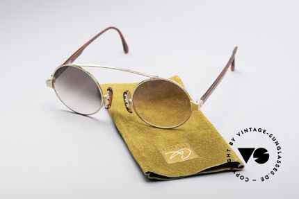 Christian LaCroix 7335 Runde 90er Sonnenbrille, edle Sonnengläser in einem braun-Verlauf, 100% UV, Passend für Damen