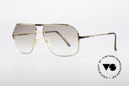 Gucci 1213 80er Luxus Herren Brille, vergoldete Fassung mit Details in Wurzelholz-Optik, Passend für Herren