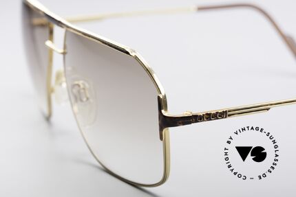 Gucci 1213 80er Luxus Herren Brille, ungetragen mit sehr leicht braun getönten Gläsern, Passend für Herren