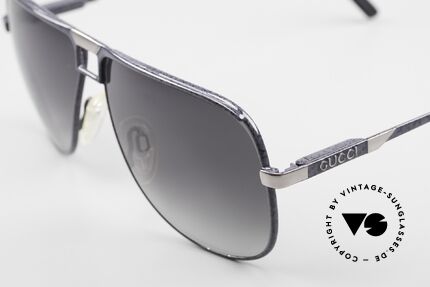 Gucci 1206 80er Designer Herrenbrille, ungetragen und edel koloriert in marmor-anthrazit, Passend für Herren