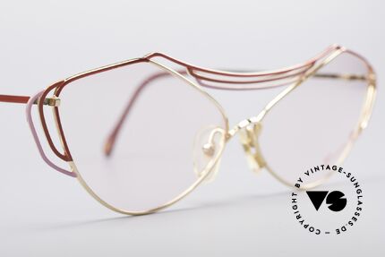 Casanova LC9 80er Kunst Brillenfassung, KEINE Retrobrille, sondern ein einzigartiges Original, Passend für Damen