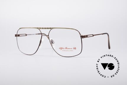 Alfa Romeo 60-252 80er Vintage Brille, sportliche italienische vintage Fassung von Alfa Romeo, Passend für Herren