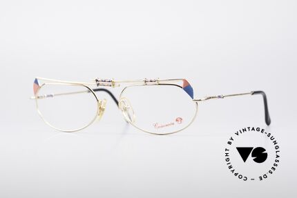 Casanova FC16 Kunstvolle Vintage Brille, zauberhafte Casanova Designerbrille von ca. 1985, Passend für Damen