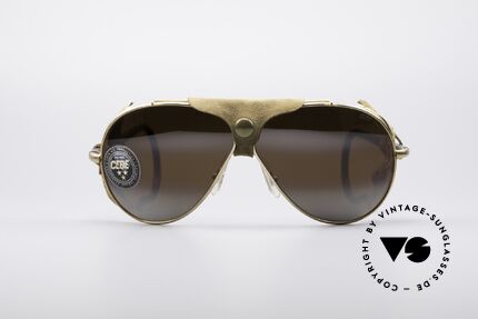 Cebe 3000 80er Ski Sportsonnenbrille, elastischer Rahmen mit flexiblen Bügeln für idealen Halt, Passend für Herren