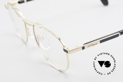 S.T. Dupont D004 90er Luxus Pilotenbrille Herren, inkl. orig. St. Dupont Etui, Putztuch, Zertifikat & Box, Passend für Herren