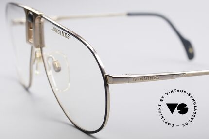 Longines 0154 Echte 80er Pilotenbrille, ungetragen (wie alle unsere vintage Brillengestelle), Passend für Herren
