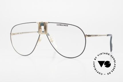 Longines 0154 Echte Alte 80er Pilotenbrille, hochwertige vintage LONGINES "Aviator"-Fassung, Passend für Herren
