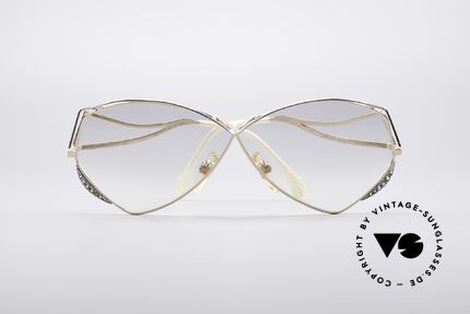 Zollitsch Navette Prinzessin Sonnenbrille, KEIN Retro, ein 90er Unikat mit kleinen Strasssteinen, Passend für Damen