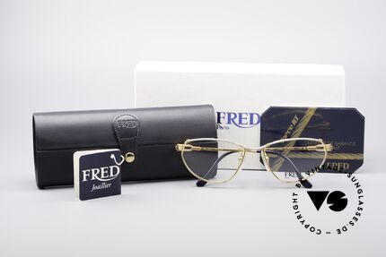 Fred Alize Luxus S Brillenfassung, mit original Fred Verpackung: Box, Hartetui, Zertifikat, Passend für Damen