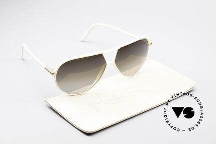 Yves Saint Laurent 8129 Y17 70er Designer Brille, Sonnengläser in braun-Verlauf - 100% UV Protection, Passend für Herren und Damen
