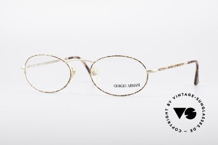 Giorgio Armani 125 Ovale Vintage Fassung, vintage Brillenfassung vom Modedesigner G. Armani, Passend für Herren und Damen