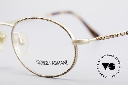 Giorgio Armani 125 Ovale Vintage Fassung, ungetragen (wie alle unsere 80er GA Brillenklassiker), Passend für Herren und Damen