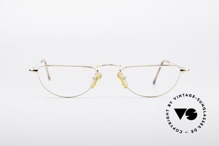 Giorgio Armani 254 Designer Lesebrille, leichter (9g) ergonomischer Metall-Halbrahmen, Passend für Herren und Damen