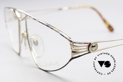 St. Moritz 4410 Luxus Designer Brille, enorm hochwertig (vergoldet & sehr aufwändig lackiert), Passend für Damen