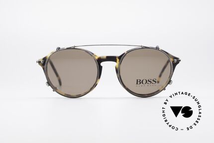BOSS 5192 Sonnenclip Panto Brille 90er, großartiges ORIGINAL in absoluter Spitzen-Qualität, Passend für Herren
