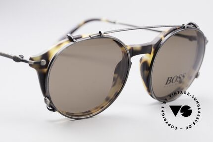 BOSS 5192 Sonnenclip Panto Brille 90er, zeitloses Design & sehr elegante Farbkombinationen, Passend für Herren