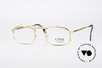 Chai No4 Square Vergoldete Wasserhahn Brille, außergewöhnliche CHAI vintage Brillen-Fassung, Passend für Herren und Damen