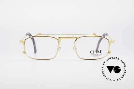 Chai No4 Square Vergoldete Wasserhahn Brille, Design der Brücke erinnert an einen Wasserhahn, Passend für Herren und Damen