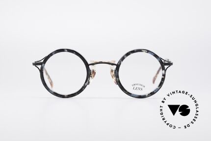 Freudenhaus Koji Runde Designer Brille, exzellente Materialkombination (Kunststoff & Titan), Passend für Herren