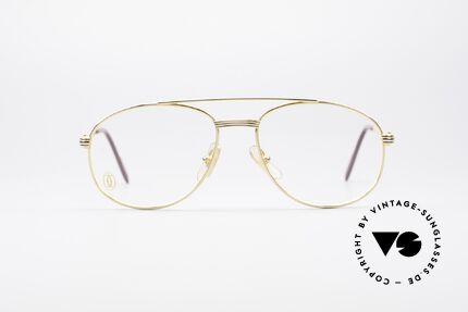 Cartier Driver 90er Luxus Pilotenbrille, dezente Pilotenform in Top-Qualität; KLEINE Gr. 54°16, Passend für Herren
