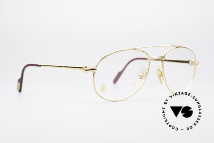 Cartier Driver 90er Luxus Pilotenbrille, sehr hochwertige Verarbeitung (Rahmen 22kt vergoldet), Passend für Herren