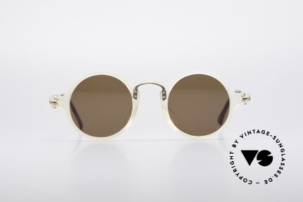 Matsuda 2818 Runde 90er Luxus Brille, MATSUDA: ein Synonym für aufwändige Handwerkskunst, Passend für Herren und Damen