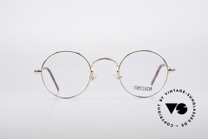 Matsuda 2672 Runde 90er Designer Brille, allerhöchstes Fertigungsniveau sämtlicher Rahmenteile, Passend für Herren und Damen