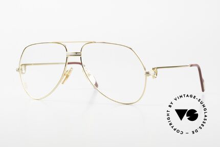 Cartier Vendome LC - M Luxus Aviator Brille 22kt Details