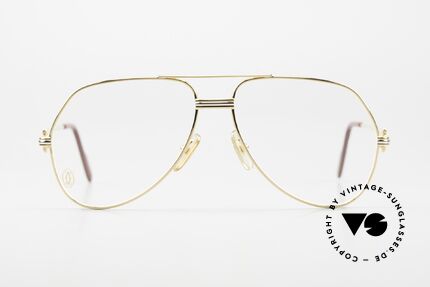 Cartier Vendome LC - M Luxus Aviator Brille 22kt, Vendome = das berühmteste Brillendesign von CARTIER, Passend für Herren