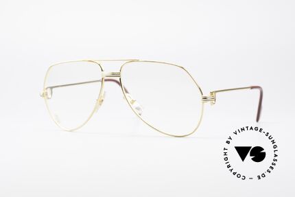 Cartier Vendome LC - M Luxus Aviator Brille 22kt Details