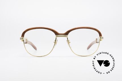 Cartier Malmaison Bubinga Edelholzbrille, aus Palisander-Holz gefertigt, Größe 56°19, 135, Passend für Herren und Damen