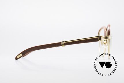 Cartier Malmaison Bubinga Edelholzbrille, mit orig. Verpackung (Etui, Zertifikat, Putztuch..), Passend für Herren und Damen