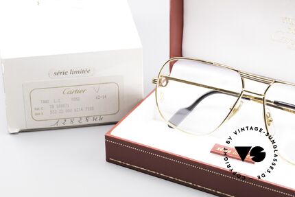 Cartier Tank Rose - L Limitierte Luxus Brille, KEINE RETRObrille; ein 30 Jahre altes vintage ORIGINAL, Passend für Herren