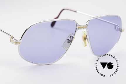 Cartier Panthere G.M. - L Seltene Platin Edition, teure LUXUS-Sonnenbrille in LARGE Größe 59-14, 140, Passend für Herren