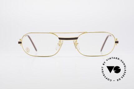 Cartier MUST Laque - S 80er Luxus Brille Vergoldet, hier mit LAQUE Dekor in SMALL Größe 53/20, 130, Passend für Herren und Damen