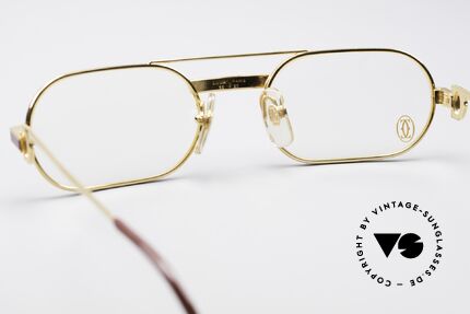 Cartier MUST Laque - S 80er Luxus Brille Vergoldet, ungetragen mit OVP (in diesem Zustand sehr selten), Passend für Herren und Damen