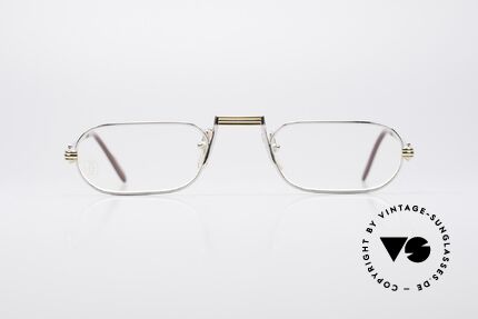 Cartier Demi Lune LC Platin Luxus Lesebrille Unisex, wurde 1987 veröffentlicht und dann bis 1997 produziert, Passend für Herren