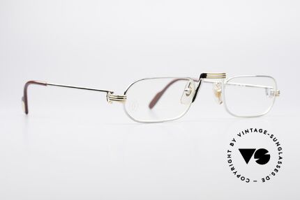 Cartier Demi Lune LC Platin Luxus Lesebrille Unisex, dieses Modell mit Louis Cartier Dekor in Gr. 50-24, 140, Passend für Herren