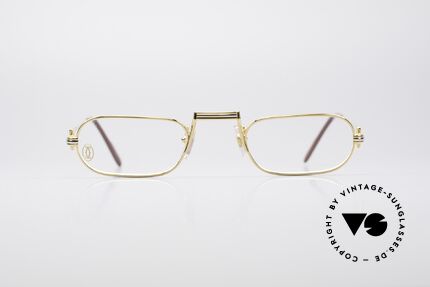 Cartier Demi Lune LC Limitierte Luxusbrille, wurde 1987 veröffentlicht und dann bis 1997 produziert, Passend für Herren