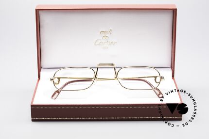 Cartier Demi Lune LC Limitierte Luxusbrille, ungetragen mit OVP (selten in diesem Zustand zu finden), Passend für Herren