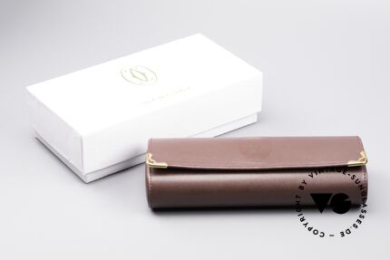 Cartier_ Leather Case True vintage Cartier, Leder-Druckknopfetui im CARTIER 'bordeaux rot', Passend für Herren und Damen