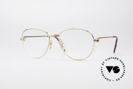 Cartier S Saphirs 0,94 ct Edelstein Luxusbrille, runde Cartier Luxus-Brillenfassung; Größe 55°18, Passend für Damen