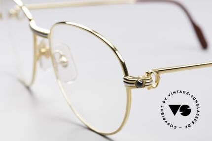 Cartier S Saphirs 0,94 ct Edelstein Luxusbrille, 22kt vergoldet (wie alle alten Cartier ORIGINALE), Passend für Damen