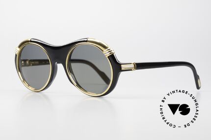 Cartier Diabolo Luxus Promi Sonnenbrille 90er, Fassung mit Federscharnieren: Medium Gr. 53/21, 130, Passend für Herren und Damen