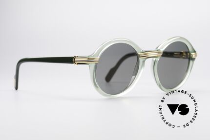 Cartier Cabriolet Runde Luxus Sonnenbrille, Fassung mit Federscharnieren in SMALL Gr. 49/20, 130, Passend für Damen