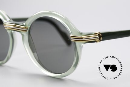 Cartier Cabriolet Runde Luxus Sonnenbrille, hochwertig entspiegelte Sonnengläser mit Cartier Logo, Passend für Damen