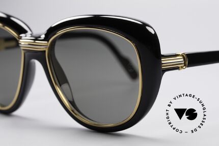 Cartier Conquete Damen Luxus Sonnenbrille, hochwertig entspiegelte Sonnengläser mit Cartier Logo, Passend für Damen